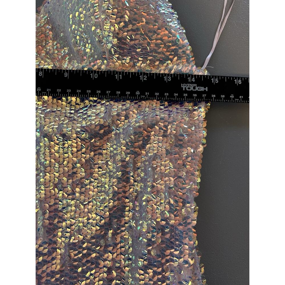 Fashion Nova Keep Your Shine Blush Pink Sequin Lined Dress Sz L Hoco Strappy - Picture 3 of 12